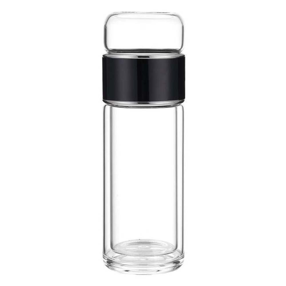 Borosilicate Glass Tea Water Separation Bottle 304 Stainless Steel Transparent 500ML Tea Bottle Silicone Double-Layer Heat-proof