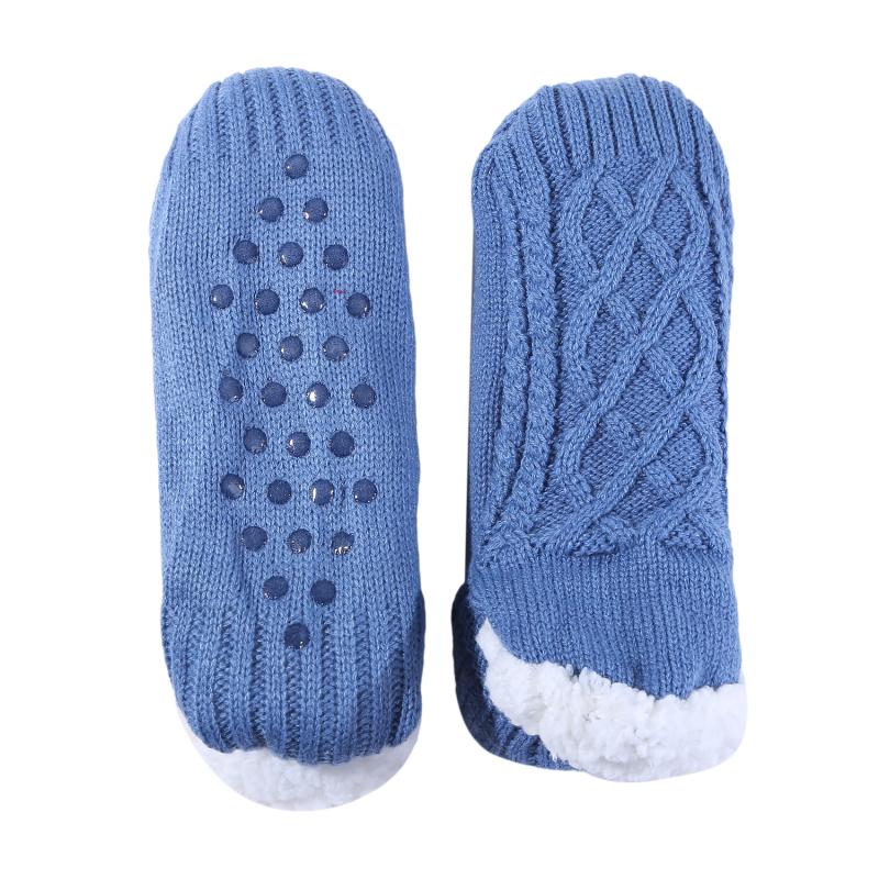 1Pair Thick Warm Sleep Socks Slippers Women Girls Autumn Winter Velvet Home Floor Socks Non Slip Mid Tube Kawaii Cute Socks New
