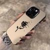 Черная Роза с Бабочками Арт Чехол для Телефона для Серии iPhone 17 16 15 14 13 12 11 Pro Max Plus Двухслойная Защита