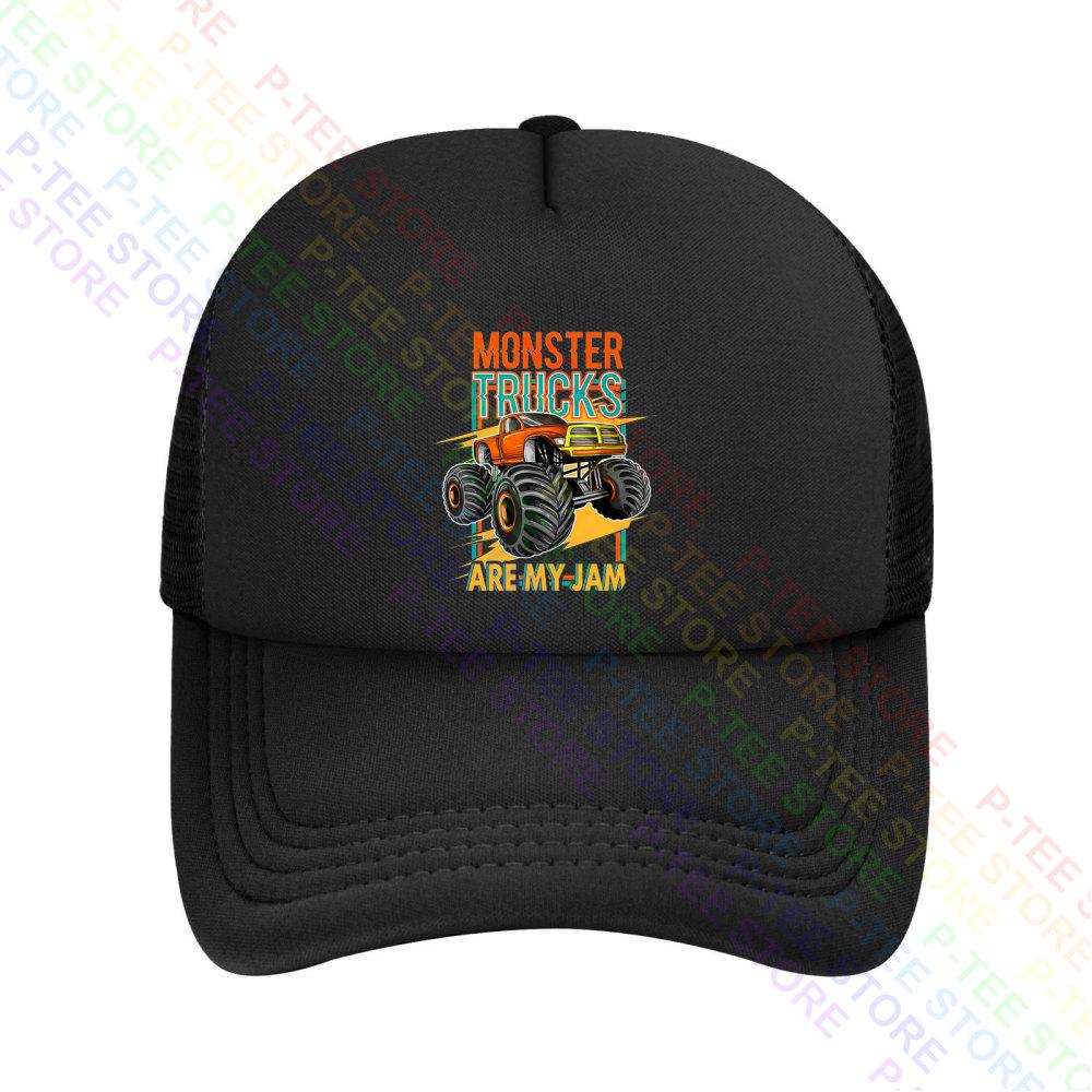 Monster Truck Are My Jam Sunset Baseball Cap Snapback Caps Knitted Bucket Hat