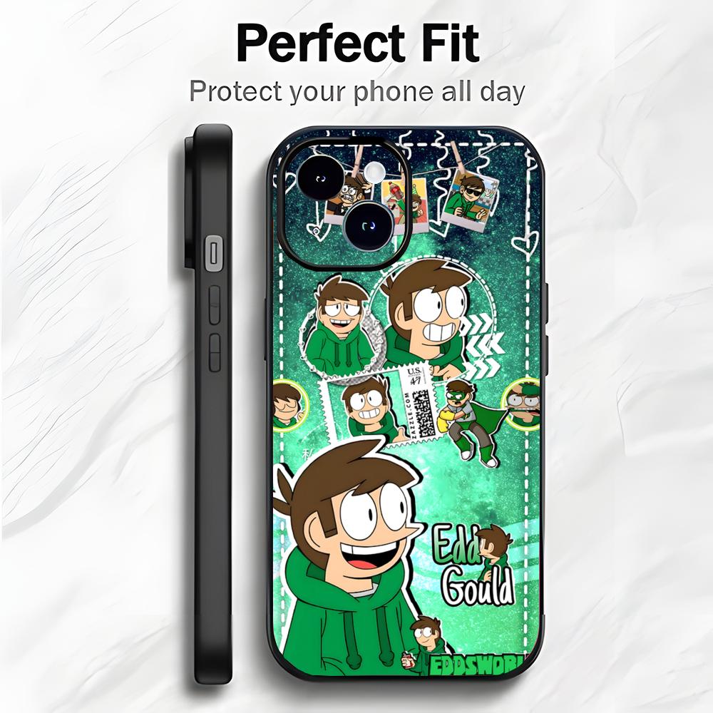 Смешной Крутой Милый Мультяшный Чехол для Телефона E-Eddsworld Чехол для Телефона Мягкая Упаковка Легкий Для iPhone17 16 15 14 13 Pro Max
