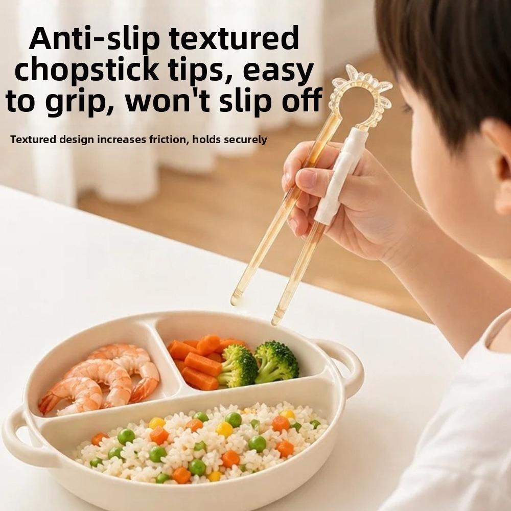 1/2PCS Food Grade Kids Training Chopsticks Transparent Design Children Chopsticks Elementary School