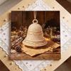 Набор для DIY-живописи жемчугом в мини-рамке, бусины, рождественский колокольчик, холст, декор для дома, картина
