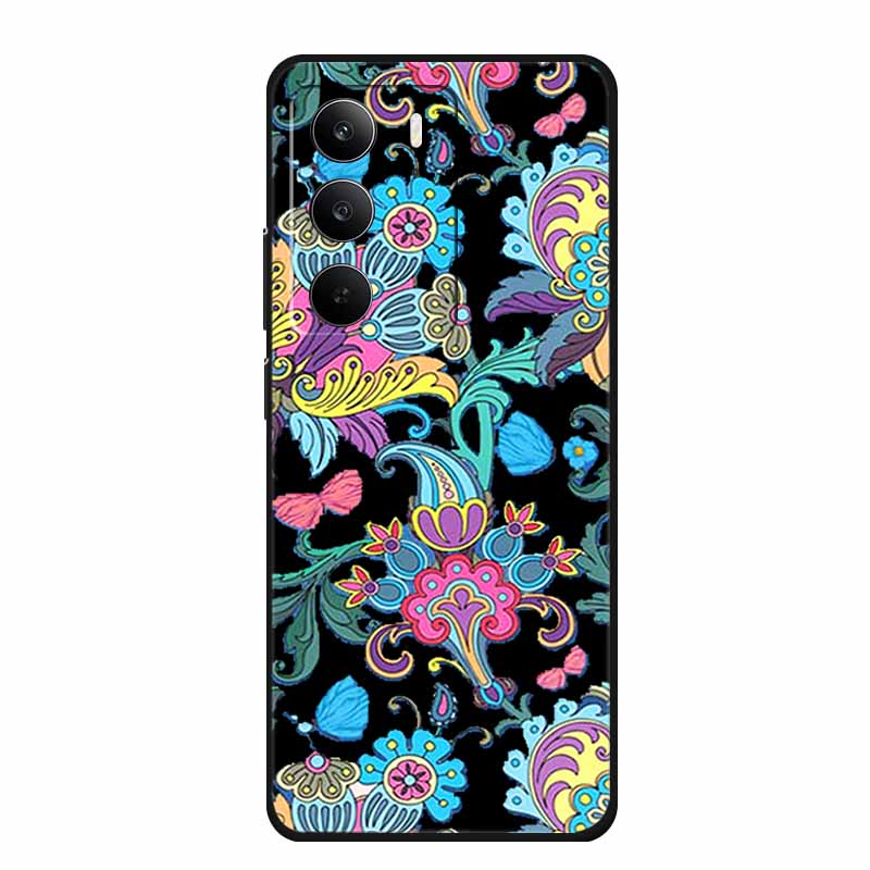 Черный силиконовый чехол для Realme C71 Чехол C 71 Coque Мультяшный кот Мягкая задняя крышка Для Realme C71 Чехлы для телефонов RealmeC71 Funda Оболочка
