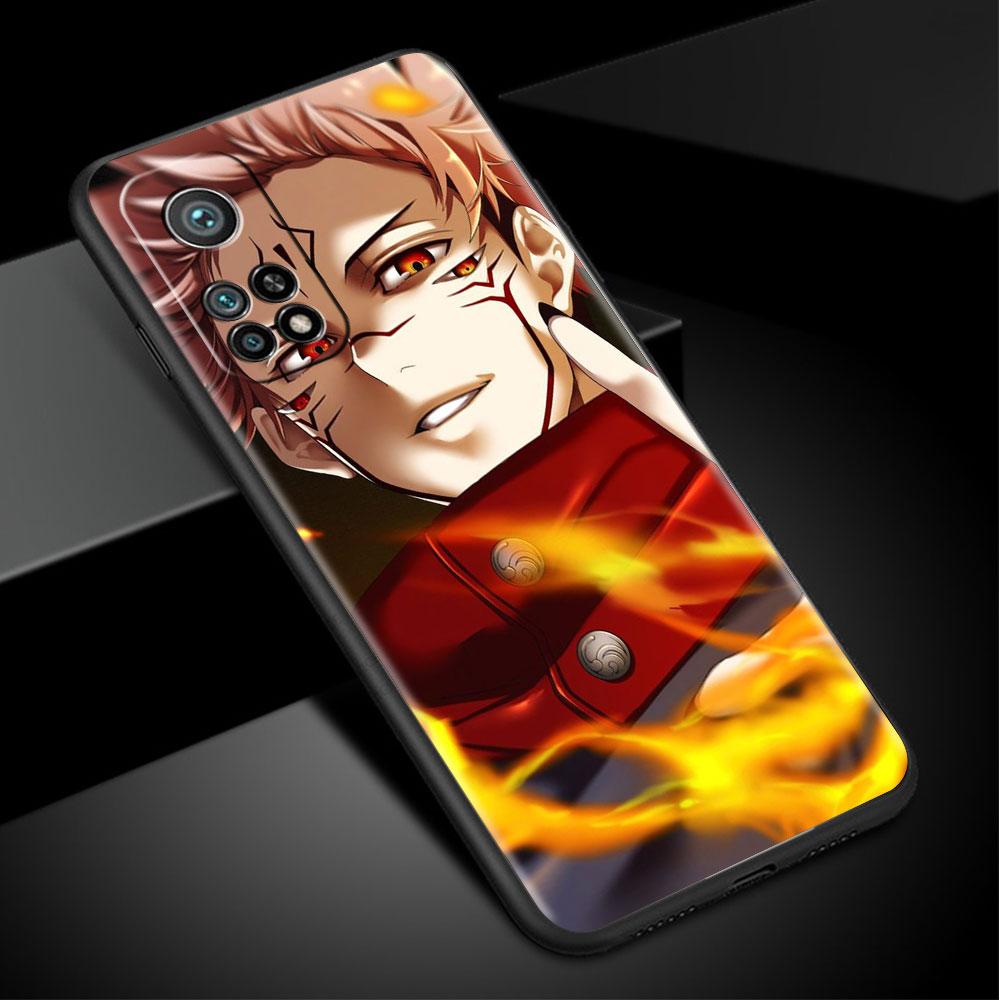 Черный чехол для Xiaomi Mi Poco X3 NFC M4 F3 C40 11 11T 10T Pro 12 9T 9 10 Lite, чехол из ТПУ для телефона, милый чехол для телефона Jujutsu Kaisen Cool