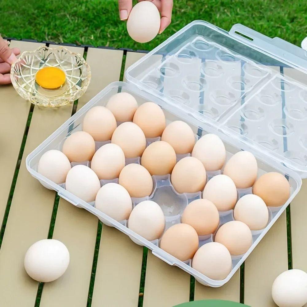 Stackable Design Egg Storage Box Plastic Egg Tray Space Saver Egg Holder  Outdoor Activities