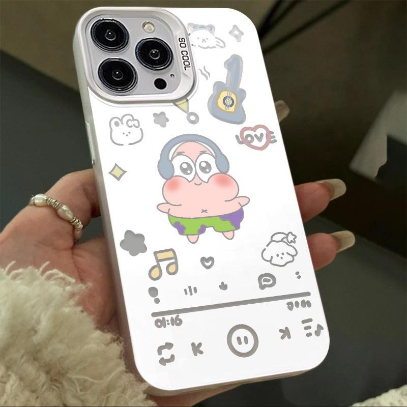 Применимый чехол для мобильного телефона iPhone16 Pro Apple 15promax премиум мультяшный 14 Губка Боб Квадратные Штаны пара Huawei