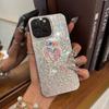 Чехол для iphone XR XS Max 16 Plus Air 17 Pro 18 Pro Max 11 15 12 13 14 Сердце и Счастливые Слова Блестки Трескающийся Фольга Акрил ТПУ Чехол для Телефона