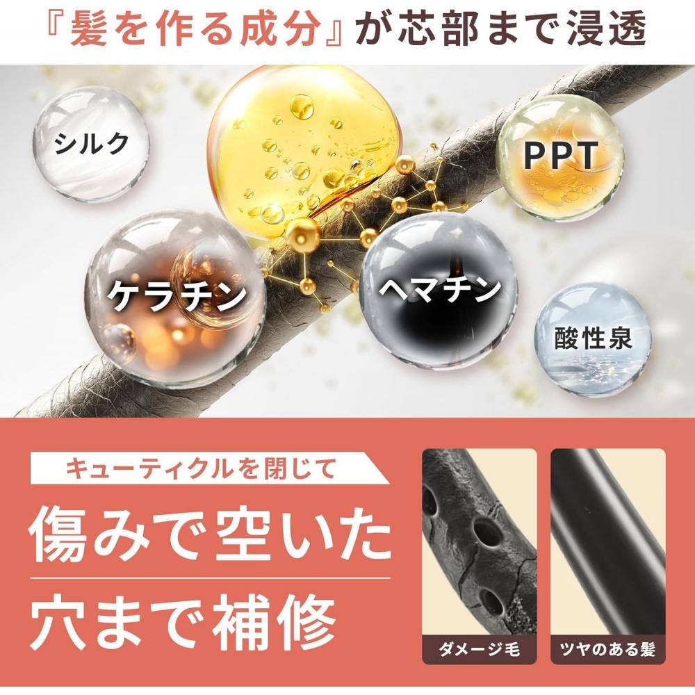 Bonparme Repair Shampoo+treatment Set Hematin Keratin Silica Onsen Apricot Musk