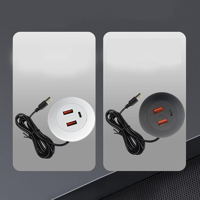 Embedded Desktop Multi Port USB2.0 To USB TYPE-C Charge Connector Extension Cord Concealed Fast Charging CableGood Quality