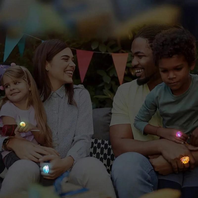 50 шт. светящихся колец, светодиодные светящиеся кольца, сувенирные игрушки для вечеринок, мигающие светодиодные огни, светящиеся в темноте, принадлежности для свадебной вечеринки