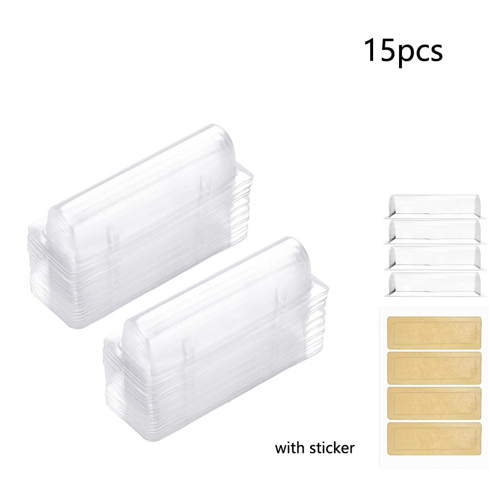 60pcs Money Card Holder With Sticker Plastic Dome Lip Balm Waterproof Rectangle Clear Cash Pouch DIY Gift for Christmas Graduate