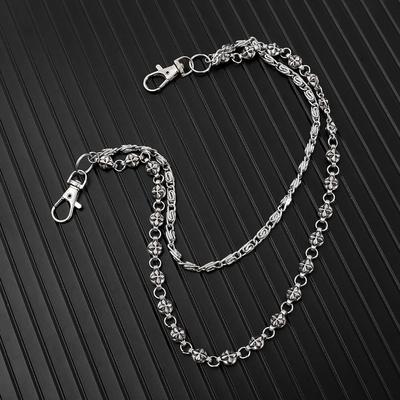 Уличная хип-хоп джинсовая цепочка в стиле Харадзюку с персонализированной панк-двухслойной поясной цепочкой для мужчин и женщин, аксессуары