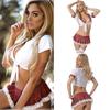 Women Lingerie Sexy Schoolgirl Student Uniform Cosplay Underwear Lace Dress