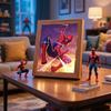 Anime Light Painting Photo Frame Spider Man LED Light Peter Benjamin Parker Glowing Cool Superhero Night Lamp for Bedroom Decor