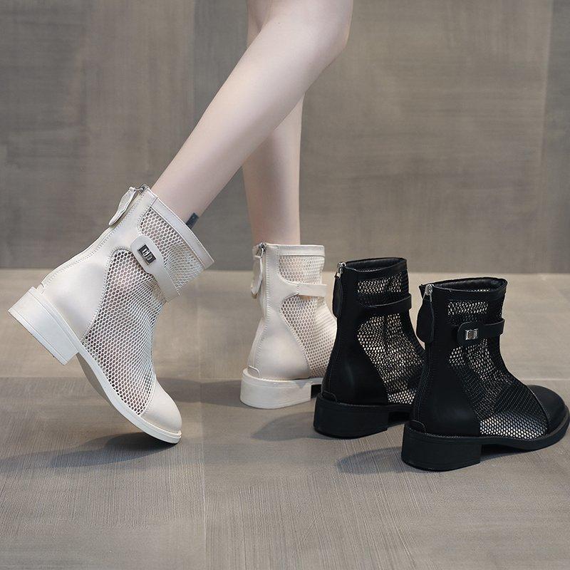 Горячая Распродажа Женские Летние Дышащие Ботильоны Полые Сетчатые Клинья Женские Летние Модные Туфлиdfg4