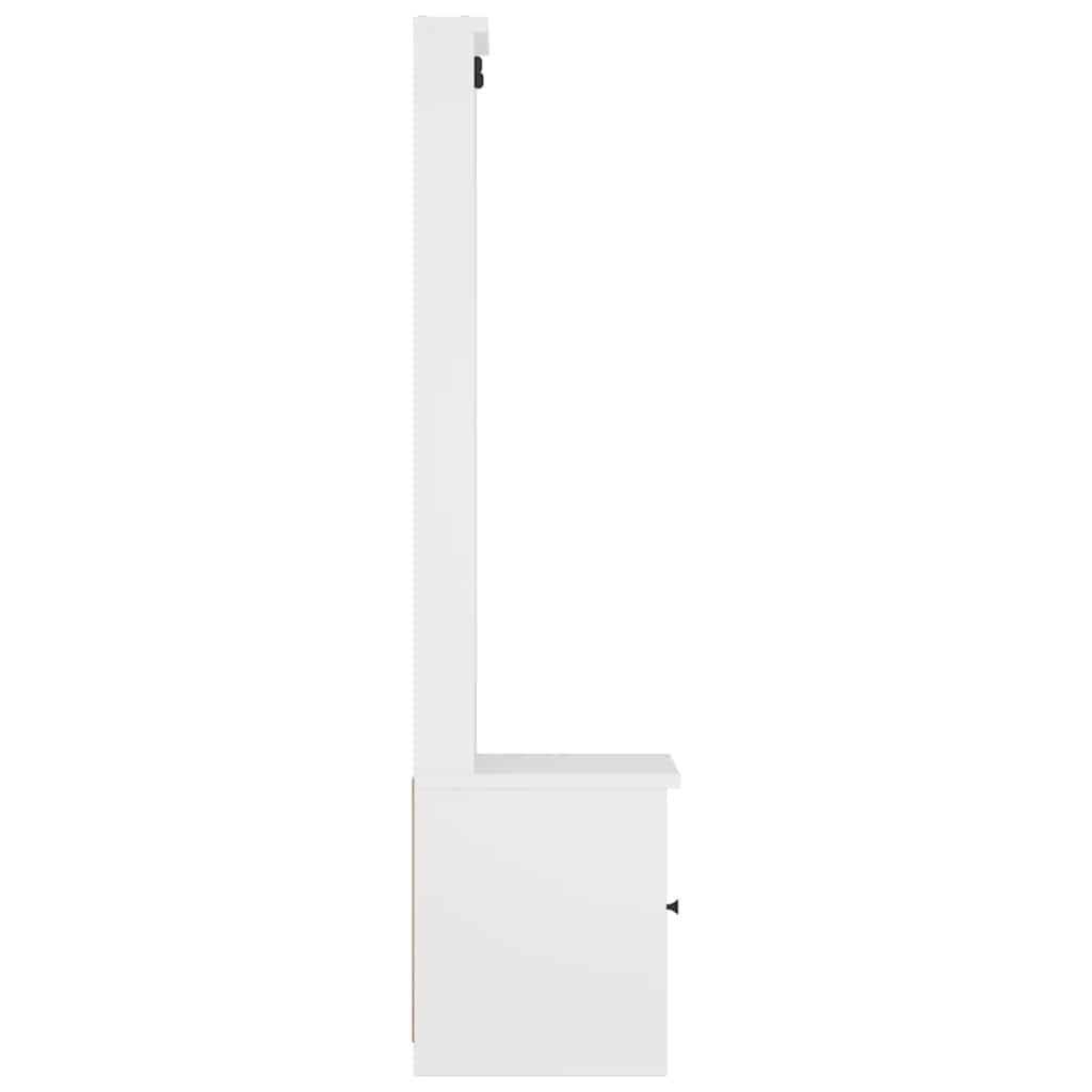 SANDNES Coat Stand White 45 x 40 x 159.5 cm Solid Pine Wood