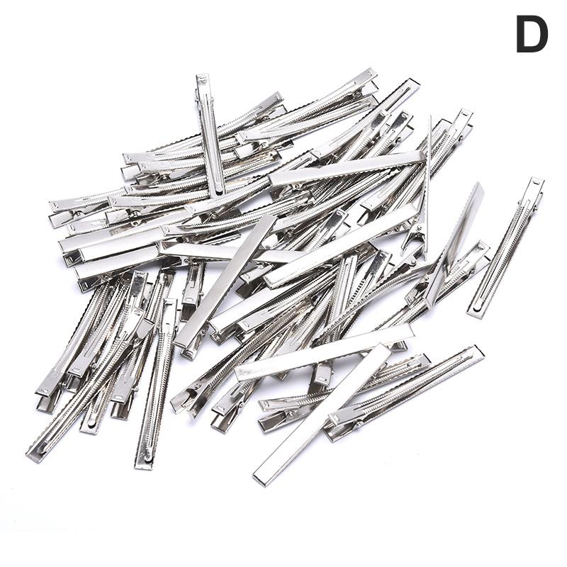 50 шт. Серебряный тон металлический зажим-крокодил зажимы пружинный зажим-утконос