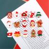 12 шт. Мультяшные Креативные Рождественские Подарки Санта-Клаус Магниты на Холодильник Магнитная Застежка Магнит с Характером Магнит Домашний Декор