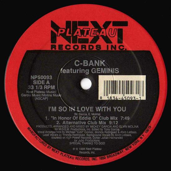 12inch Record C-BANK - I'm So In Love With You NP50093 Next Plateau Re 1988 US Dance & Electronica Used
