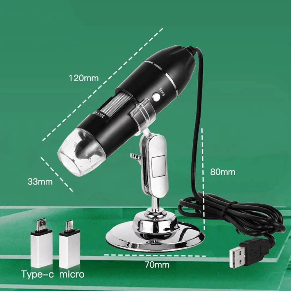 500X/1000X/1600X Digital Microscope Portable Electronic Microscope for Soldering LED Magnifier Mobile Phone Repair Tools