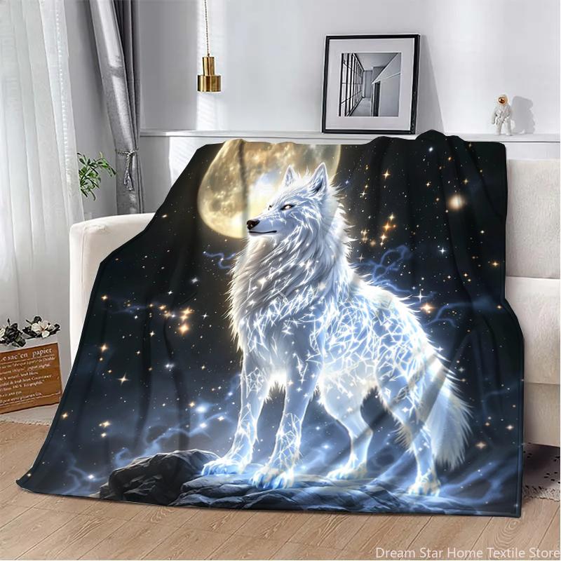 3D животное волк милый мультяшный фланелевый плед пушистый для детей и взрослых диван плюшевое покрывало плед одеяло для дивана кровати