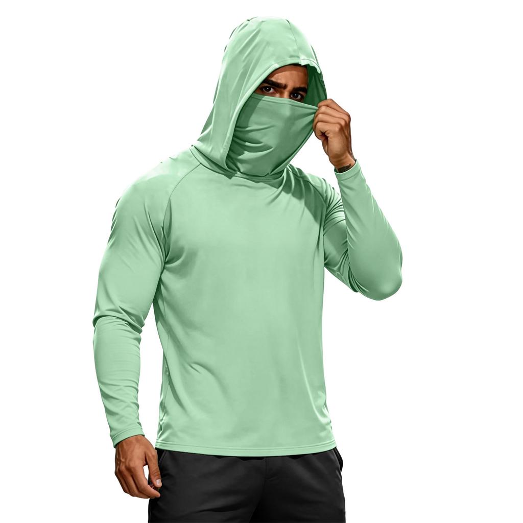 Мужская легкая толстовка с длинным рукавом и капюшоном Sun Athletic для активного отдыха, рыбалки и фитнеса