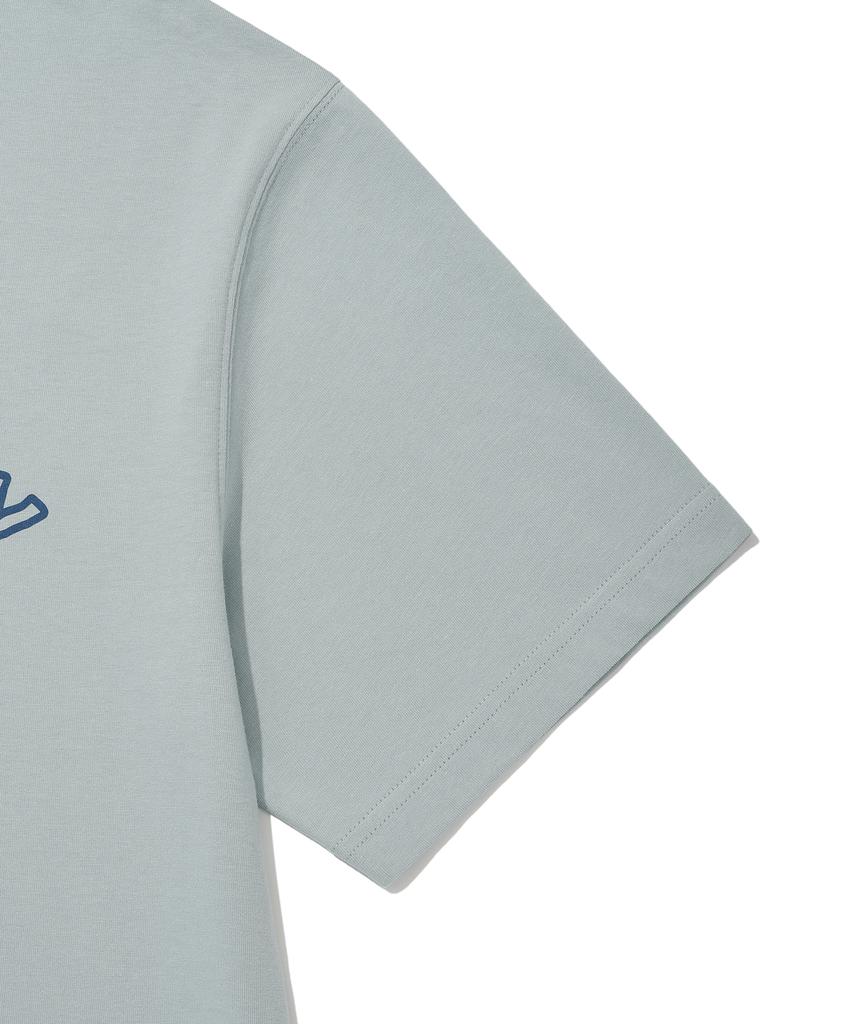 WACKY WILLY [Wacky Willy X Lee] Graphic Short Sleeve T-Shirt Blue