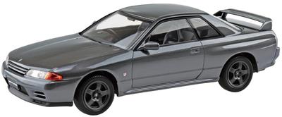 Aoshima Bunka Kyozai Rakupla Сборная модель-конструктор Nissan R32 Skyline Металлик оружейно-серый ООО. (АОСИМА) 1/32 №14-GG GT-R Предварительно окрашенный