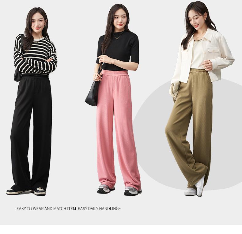 Women's Casual High-Waisted Wide-Leg Pants