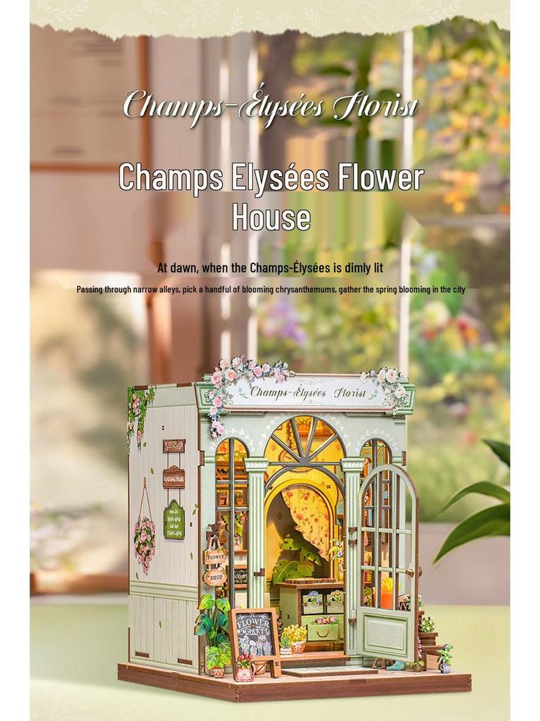 CuteBee Champs-Élysées Ручной работы Миниатюрная подставка для книг и Цветочный домик «Зеленая жизнь» Игрушка Подарок
