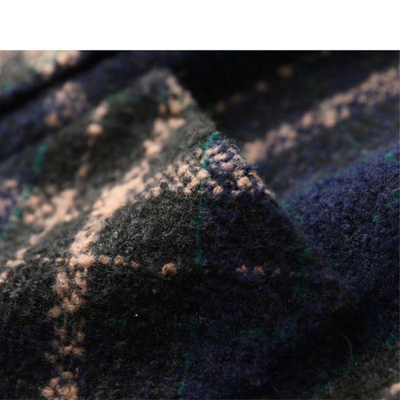 Tooxika осень и зима новый ретро британский стиль цветной клетчатый пиджак двубортный шерстяное пальто для женщин