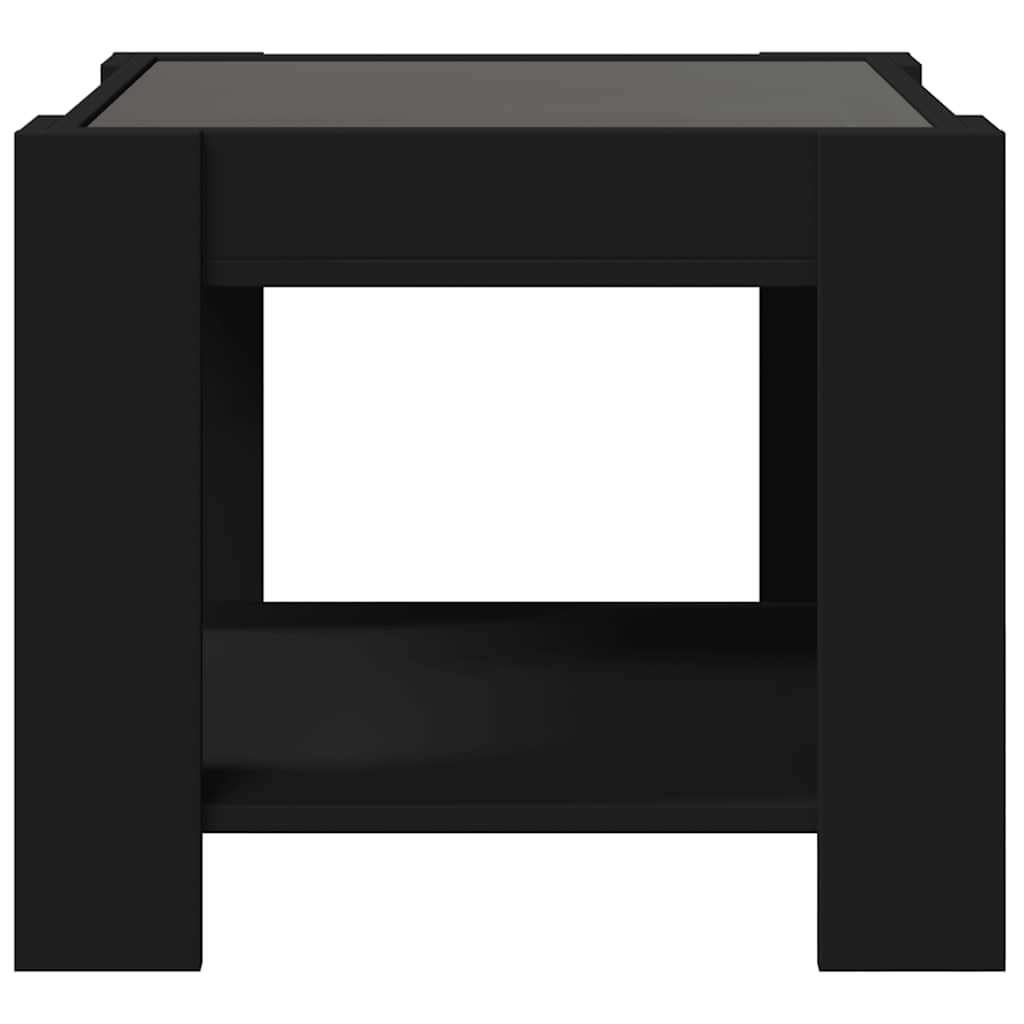 LED Coffee Table Black 53 x 53 x 45 cm Engineered Wood