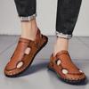FashionHandmade Summer Men Casual Beach Outdoor Shoes Breathable Trekking Fashion Hiking Climbing Fishing Soft Leather Leisure Sandals