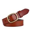 Womens Second Layer Leather Belt With Metal Buckle For Jeans And Skirts Spring Summer Accessory