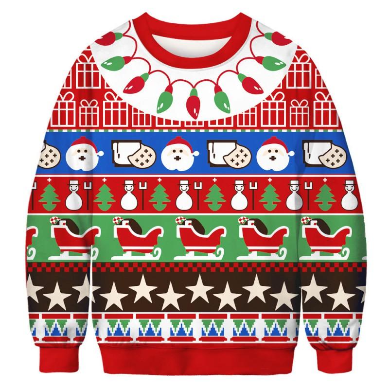Grinch Christmas Cartoon Print Crew Neck Sweatshirt Men Women Casual Long Sleeve Top