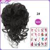 Synthetic Hair Bun Chignon Messy Curly Hair Band Elastic Scrunchy False Hair Pieces For Women Hairpins Black Brown