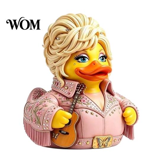 Whimsical Duck Statue for Office Charming Novelty Ornament, Musical Theme with Guitar Decorative Figurines Display Case Decor, Collectible Sculpture