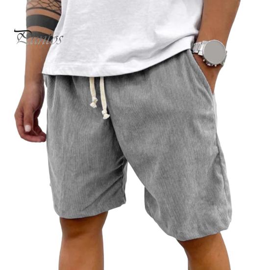 Мужские ретро вельветовые шорты повседневные шорты с завязками на талии однотонные уличные шорты для работы фитнеса пляжа отдыха