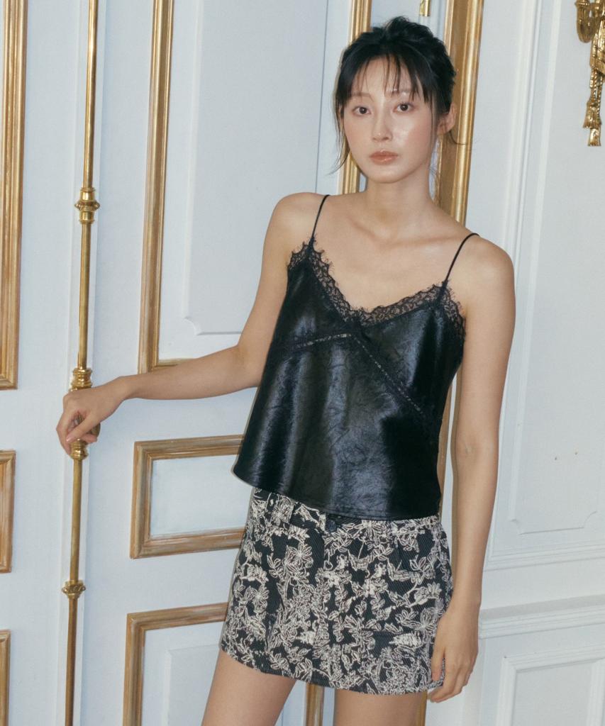 RESIS Lace Satin Camisole [Black] / Rf3Lsh501