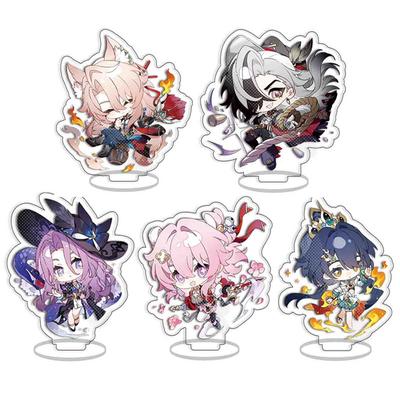 8 см Игра Honkai Star Rail Бутхилл Джейд Цзяо Цю Март 7-го Юньли Косплей Акриловая фигурка Подставка Модель Тарелка Декор для стола Знак