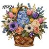 Набор для рукоделия из ткани своими руками Цветочная корзина Пэчворк Набор Слоистые цветы Декор стены для рукодельной комнаты 3D Цветочный швейный проект для взрослых,
