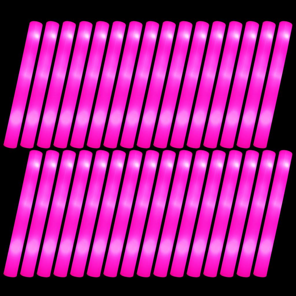 80-300Pcs Personalised LED Foam Glow Sticks 3 Modes RGB Glow Foam Stick with Acrylic Signs for Wedding Birthday Concert Party