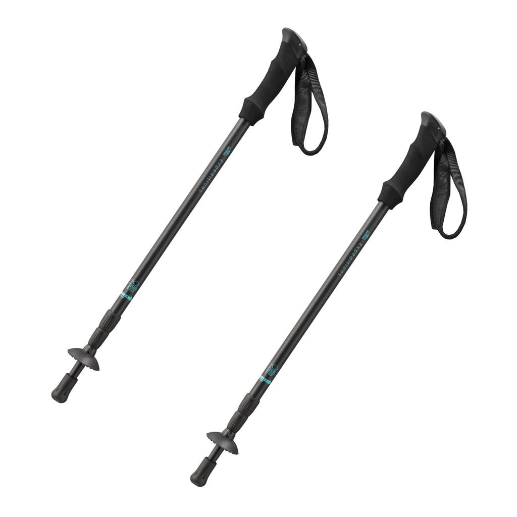 BUNDOK Trekking Pole System 3, Set of 2, I-Type, Black, BD-465BK