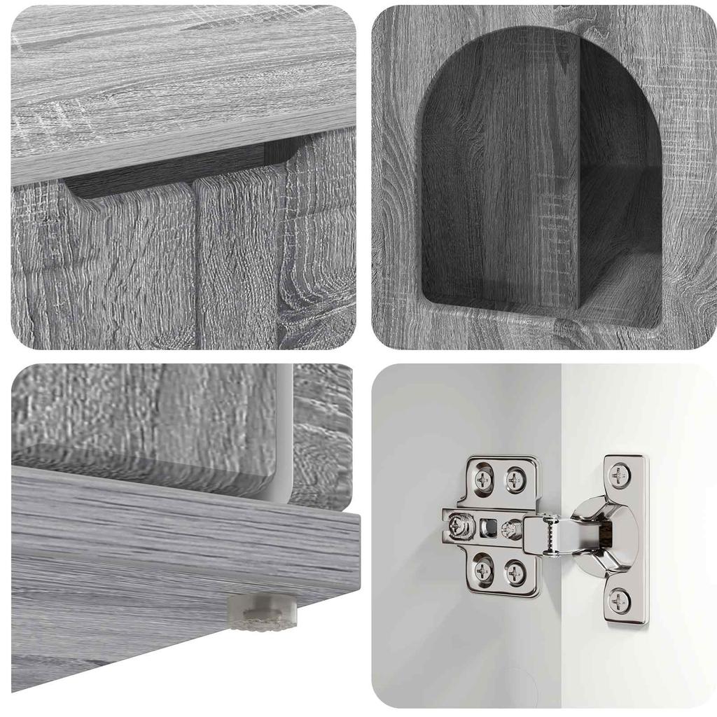 Cat House Sonoma Gray 85 x 55 x 50.5 cm Engineered Wood