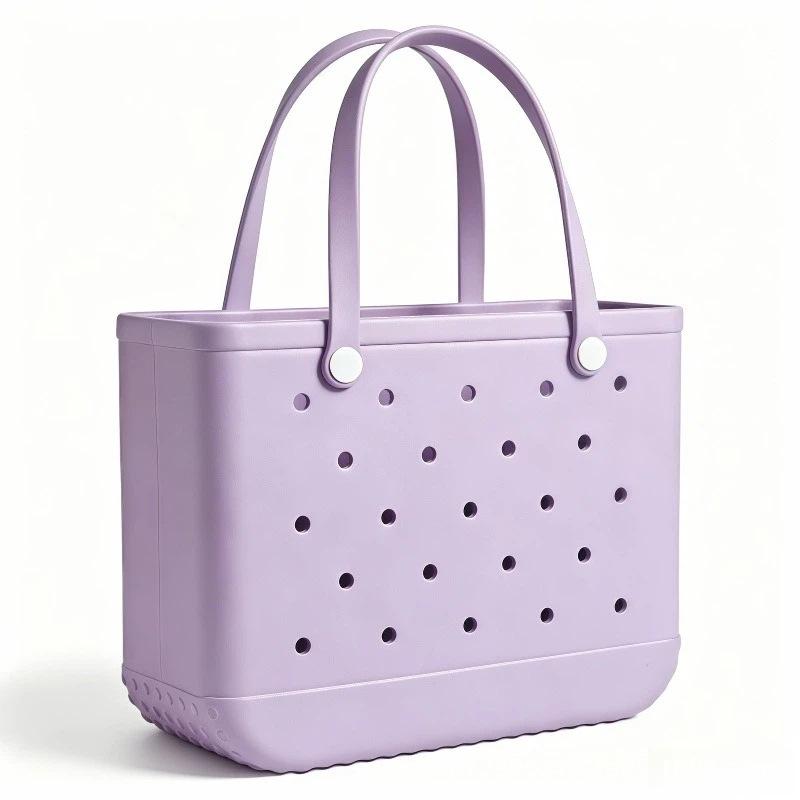 EVA Beach Bag Large Capacity Hole Bag Women Travel Storage Handbag DIY Accessories Waterproof Lightweight
