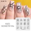 Geometry 004 Nail Stamping Plates Rotating Stripe DIY Image Templates Manicure Stamp for Nails