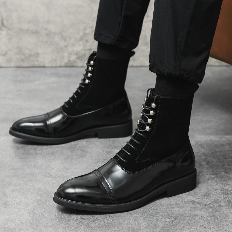 Модные мужские ботильоны-броги зеленые черные модные классические ретро короткие ботинки Brock мужские Zapatos Hombre D489