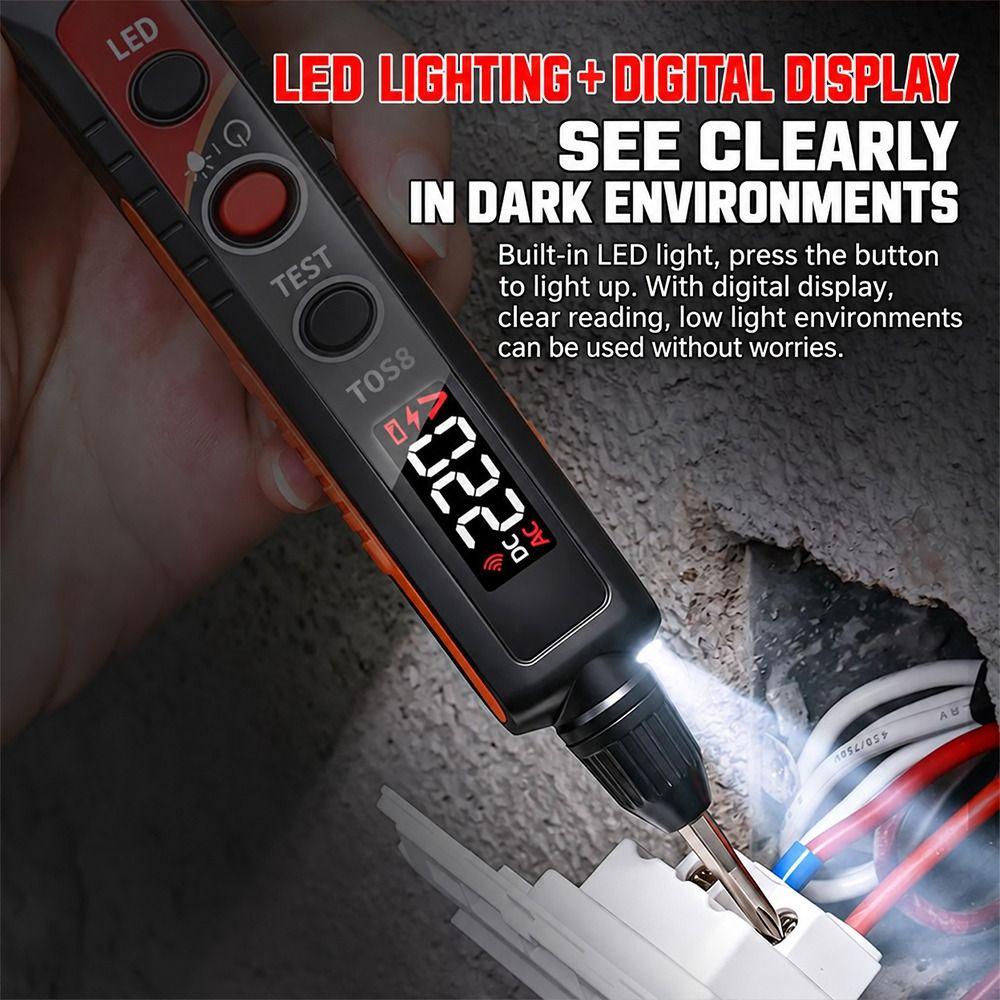 Non Contact Voltage Tester Pen LED Digital Display Electrician Tester Home Electrical Testing