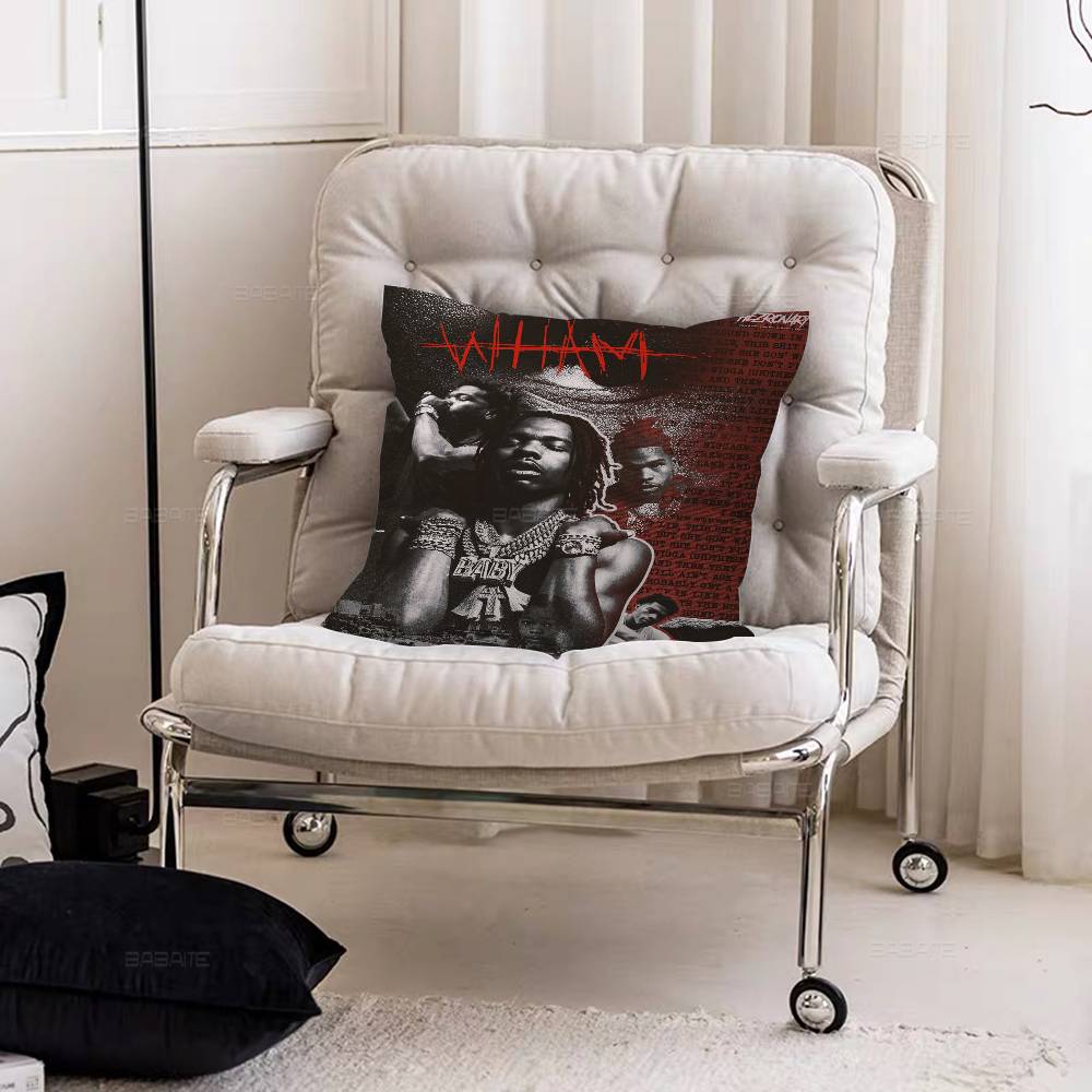 Lil Baby Rapper Decorative Room Aesthetics Pillow Case Home Decor Bedroom Sofa Bed Couch Pillow Cover 45x45